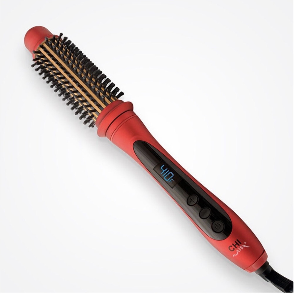 CHI Tourmaline Ceramic Heated Round Brush - Ruby Red 1.25 inch